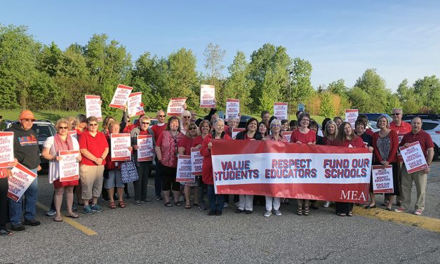 Teachers unite in red for students