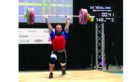 Charlotte’s McGill competes in Olympic weightlifting