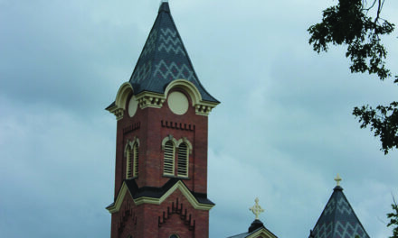 Lightning Strikes Bell Tower of Congregational Church